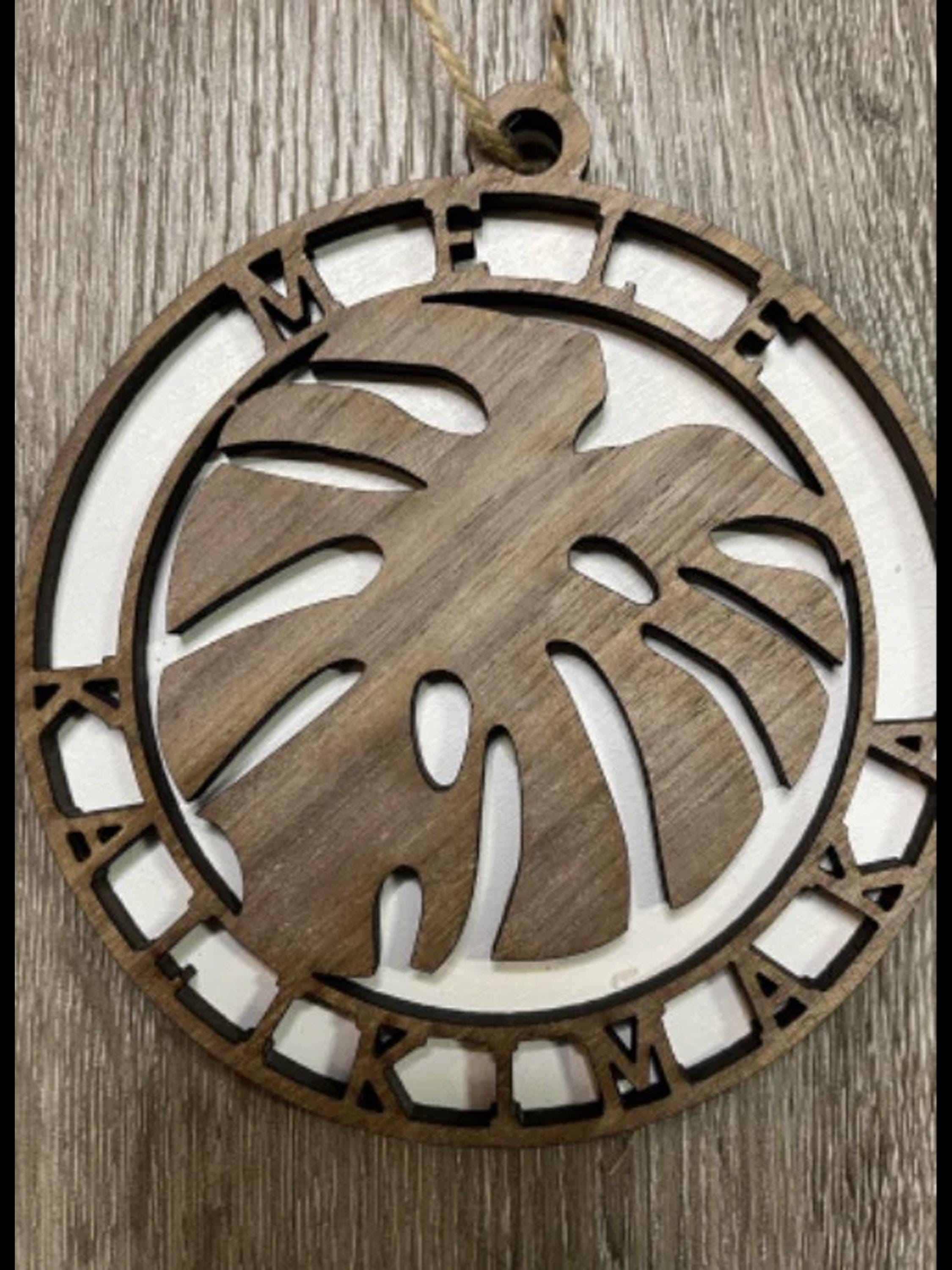 Laser Cut Wood Hawaiian Floral Ornament Tropical Island Decor - Etsy