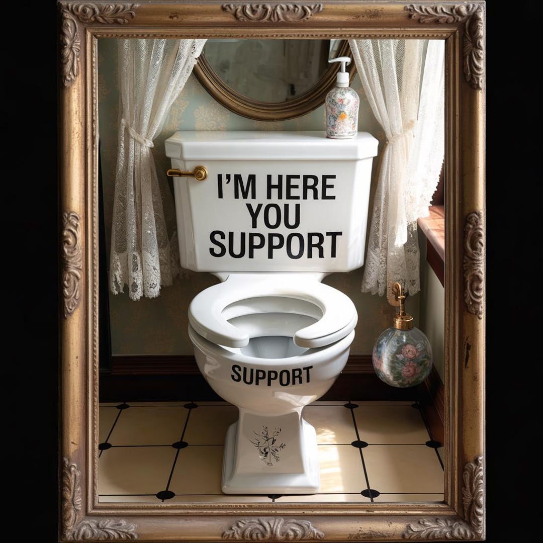 Funny Bathroom Art Print Set, Toilet Humor Decor, Classical Vintage ...