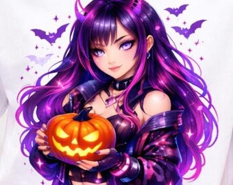 Huntrix Halloween PNG, k-pop Demon PNG,chibi  Anime, huntrix lover png ,(Digital Download)