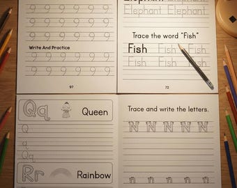 ABC Letter & Number Tracing Workbook – Part 2 and Part 3 | Printable Alphabet Worksheets for Kids | Ages 3–5