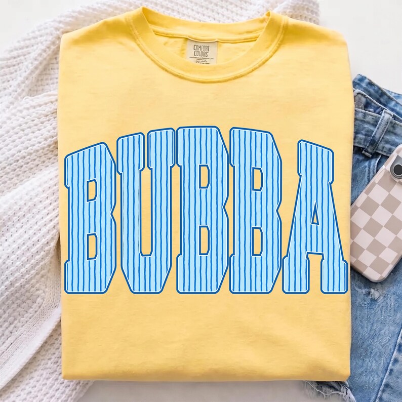 Bubba Png, Blue Striped Bubba Png, Preppy Brother Sublimation Design ...