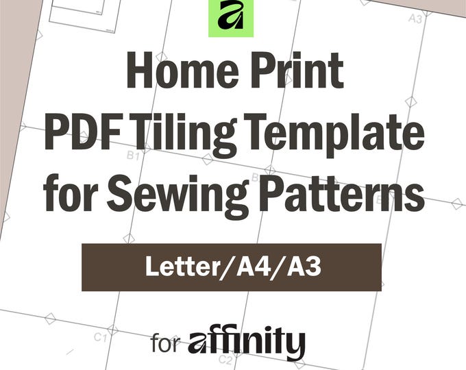Tiled PDF Pattern Template for Affinity Designer | Print at Home Sewing ...
