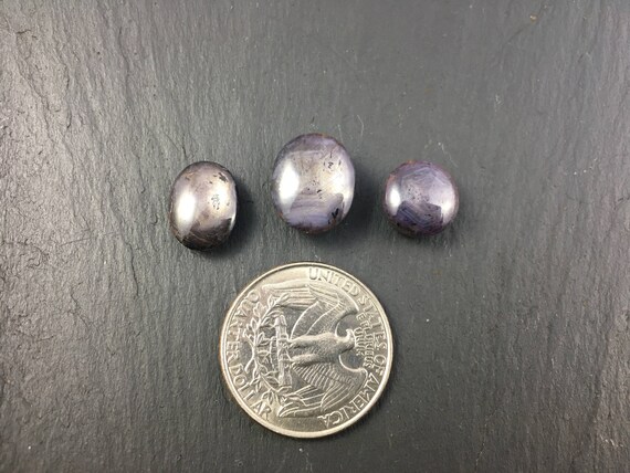 Cabochons en pierre semi-précieuse semi-précieuse semi-précieuse Star Sapphire | lot de 3 373246 Cabochons en pierre semi-précieuse semi-précieuse semi-précieuse Star Sapphire | lot de 3 373246