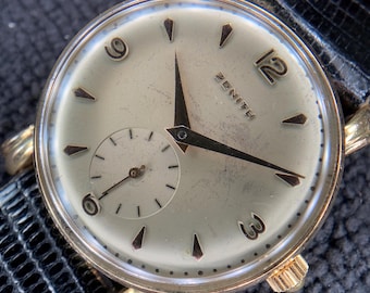 Vintage 1950s Zenith Manual Wind Watch: Collector Quality Swiss Timepiece