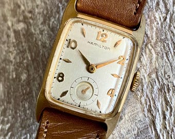 Vintage Hamilton Cranston Uhr von 1953, 10K Gold Filled – Zeitmesser aus der Mitte des 20. Jahrhunderts