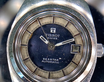 Pre-owned Tissot Seastar Automatic Blue Dial 1970s Vintage Watch