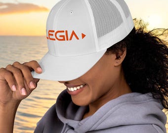 Alegia truckerkeps broderad logotyp unisex streetwear strandklubbsstil
