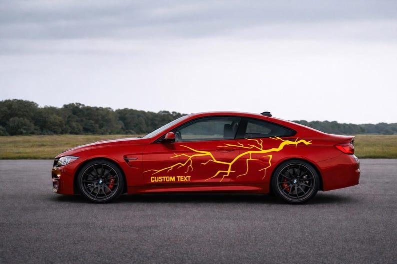 Lightning Bolt Car Decal | Vinyl Flash Sticker, Personalized Sticker - Etsy