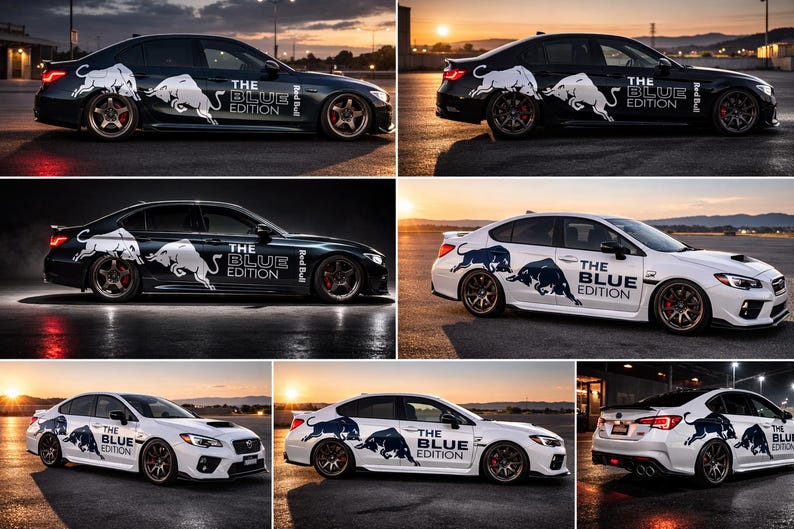 Custom Bull Style Car Vinyl Decal, Personalized Sticker (physical ...