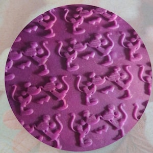 Textured Rolling Pin Fondant Acrylic Embosser , Sweet  Valentine&#39;s Day Gift , Textured Rolling  Pin embossed tool stamp rolling pin