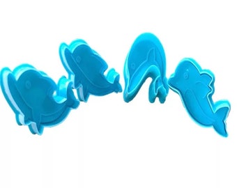 Dolphin Cutter , Dolphin Plunger Cutter ,Fondant Embosser,  Embosser Stamp Impression ,Dolphin Stamp ,  Fondant Embosser