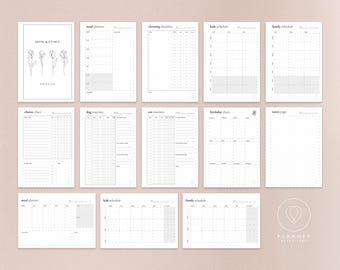 All-Inclusive Family Planner Bundle Printable – Home, Kids, Meals & Routines (A4, A5, US Letter)