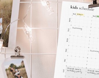 Kids Schedule Printable – Daily & Weekly Routine Planner for Children (A4, A5, US Letter)