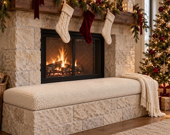 Custom Hearth Cushion | 4.7 Inch Thick | Choice of Colors | Fireplace Seating