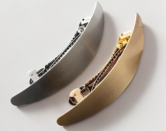 Elegante lichtmetalen haarspeld, vintage clip in Franse stijl, strak metalen accessoire