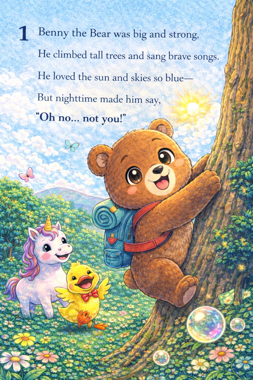 Benny the Brave Bear Who Was Afraid of the Dark - Cozy Children’s ...