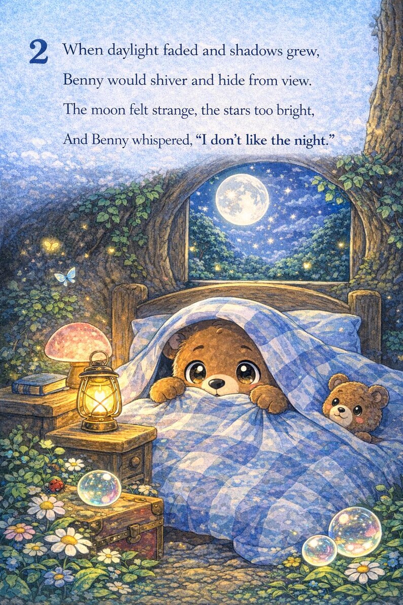 Benny the Brave Bear Who Was Afraid of the Dark - Cozy Children’s ...