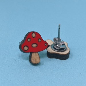 Mushroom Earrings, Mushroom Jewelry, Fungus Earrings, Spring Jewelry