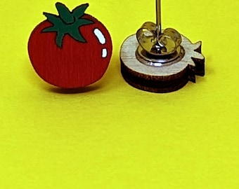 Boucles d'oreilles tomates, excellent cadeau pour les amoureux des plantes.