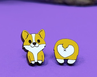 Boucles d'oreilles bout de corgi