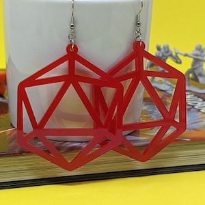 D20 Dangle Earrings| Gamer Earrings| Gift for Women| Jewelry for Girls| Birthday| Fun Accessory