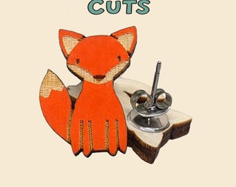 Fox Stud Earrings, Woodland Animal Jewelry, Fox Lover Gift