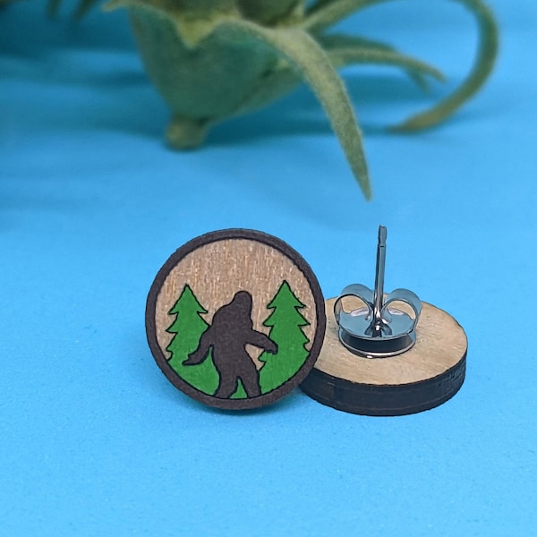 Bigfoot earring for you or a gift for your Sasquatch Yeti loving friend