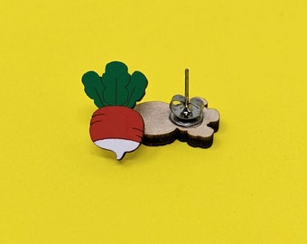 Radish earrings a great gift for gardeners and veggie lovers