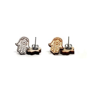 Hamsa Stud Earrings| Gift for Women| Jewelry for Girls| Birthday| Fun Accessory