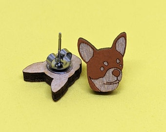 Chihuahua Dog Earrings | Tiny Chihuahua Dog Stud Earrings | Pet Earrings | Chihuahua Lover Gift | Unique Dog Gift | Veterinarian Gift