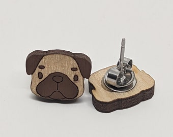 Pug Dog Earrings great for the dog lover