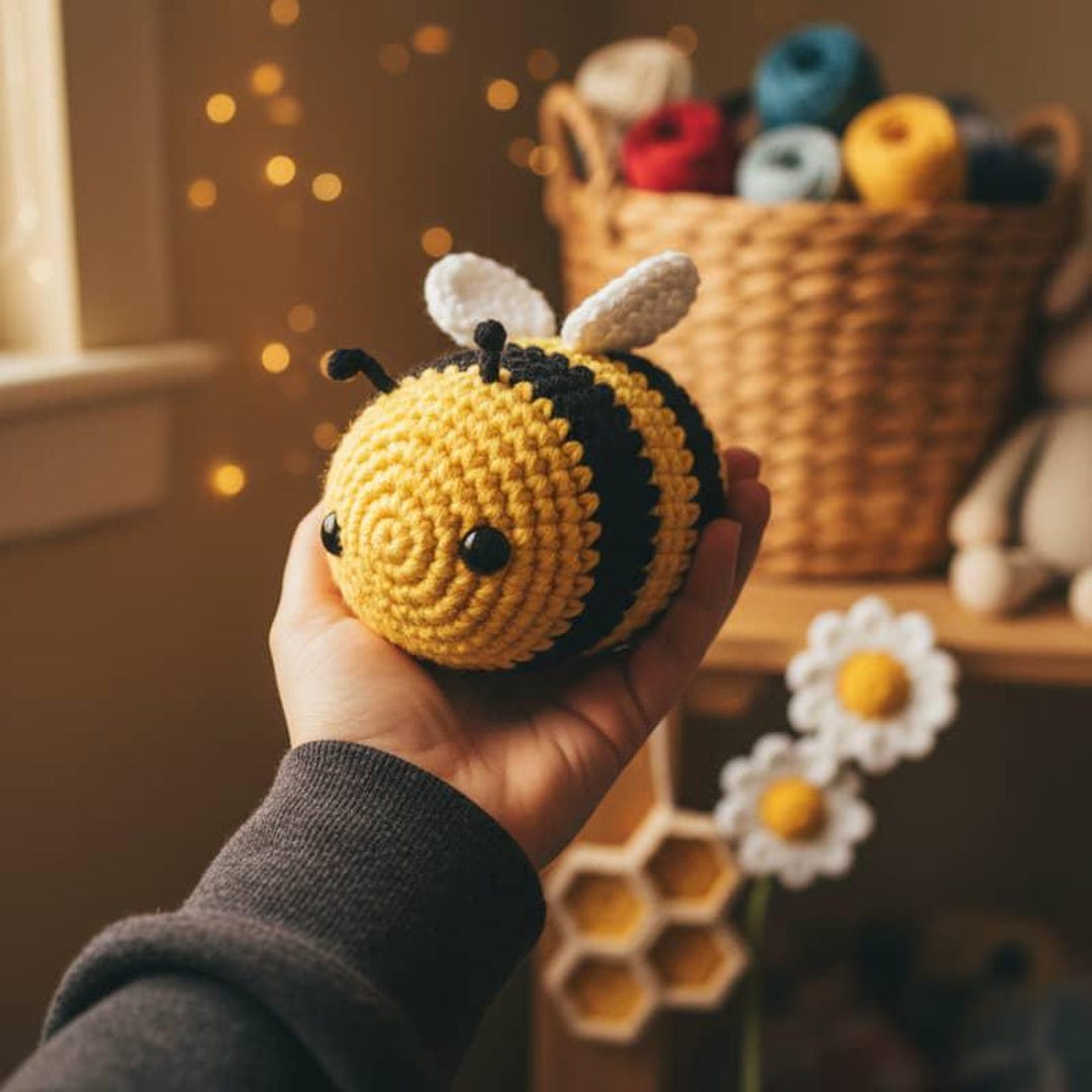 Amigurumi Bumblebee Crochet Pattern PDF Beginner Intermediate Wire Core ...