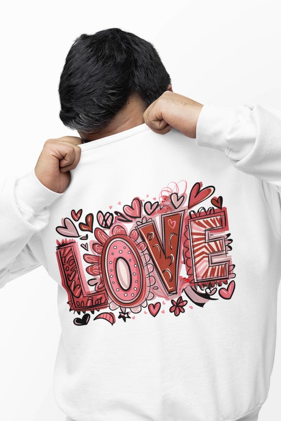 Love Hearts Sweatshirt/Valentines Day Gift
