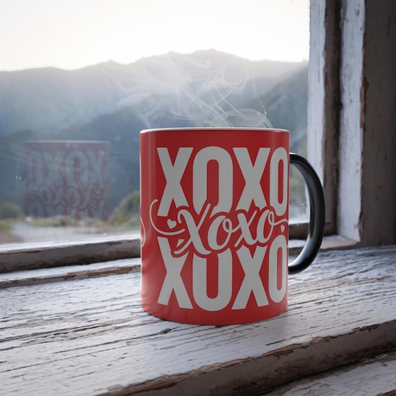 Hugs & Kisses Color Morph Mug | Valentine Gift/Lovers Birthday