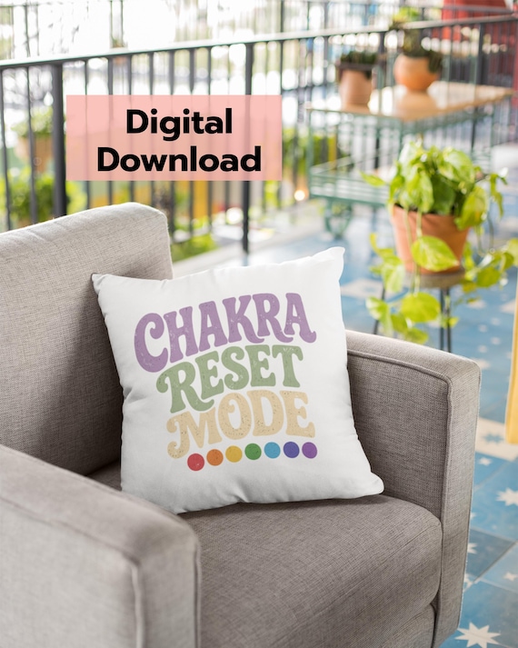 Chakra Reset Mode Digital Printable/Spiritual Wellness Decor/Meditation Room Art