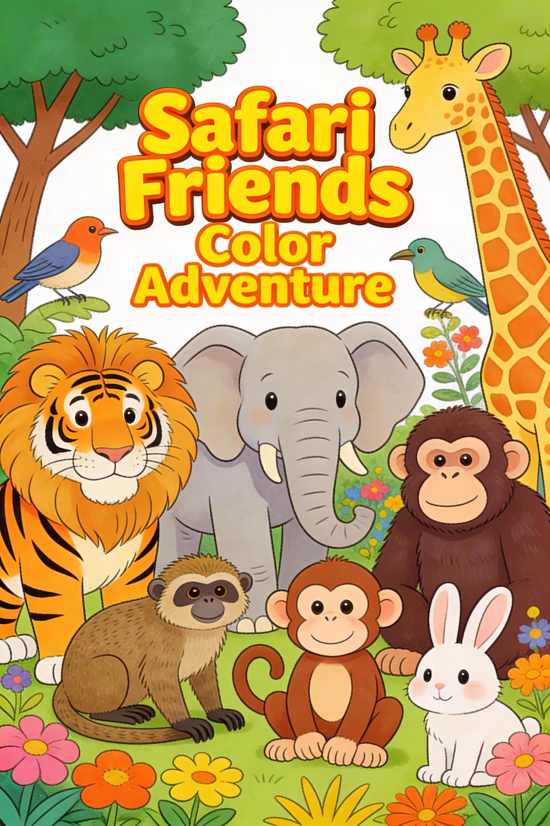 Safari Animal Coloring Book Printable | Zoo Animals Coloring Pages for ...