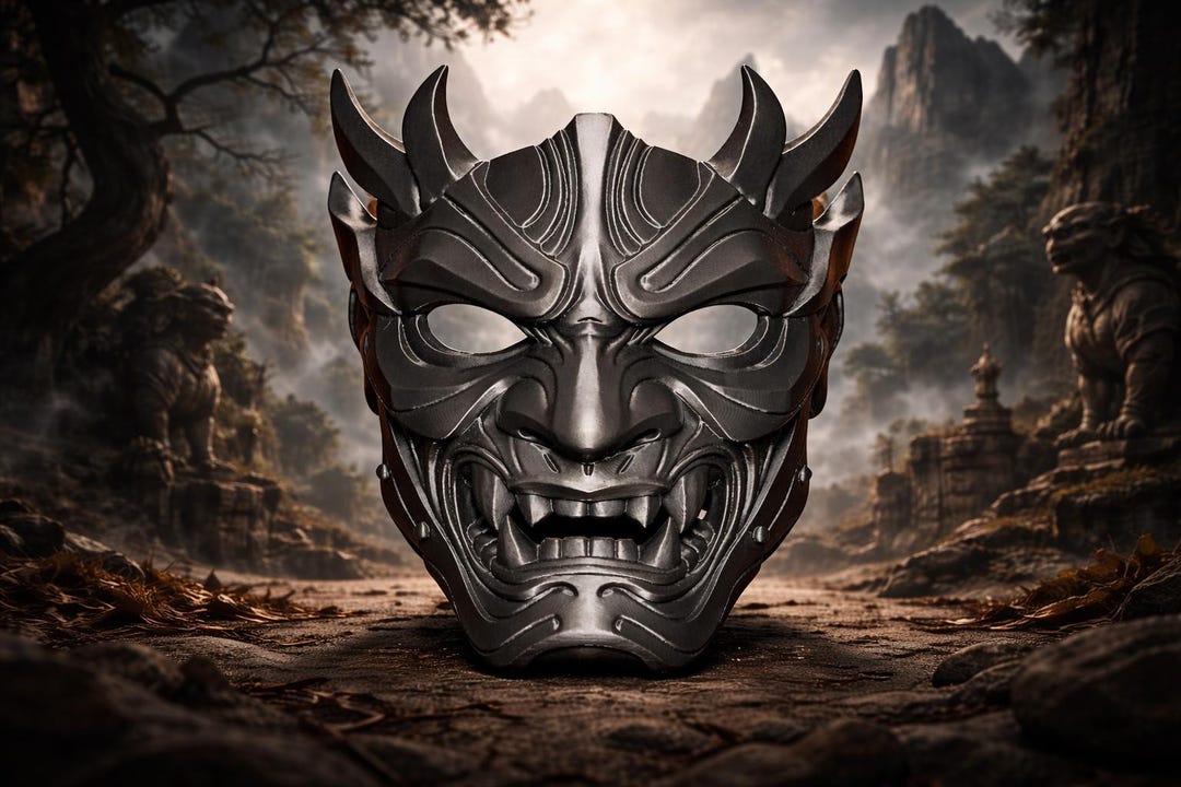 Handcrafted Samurai Mask: Wearable Art, Home Decor - Etsy UK