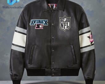 Chaqueta de piel de cordero Avirex x Starter Super Bowl LX / Chaqueta bomber NFL 2026
