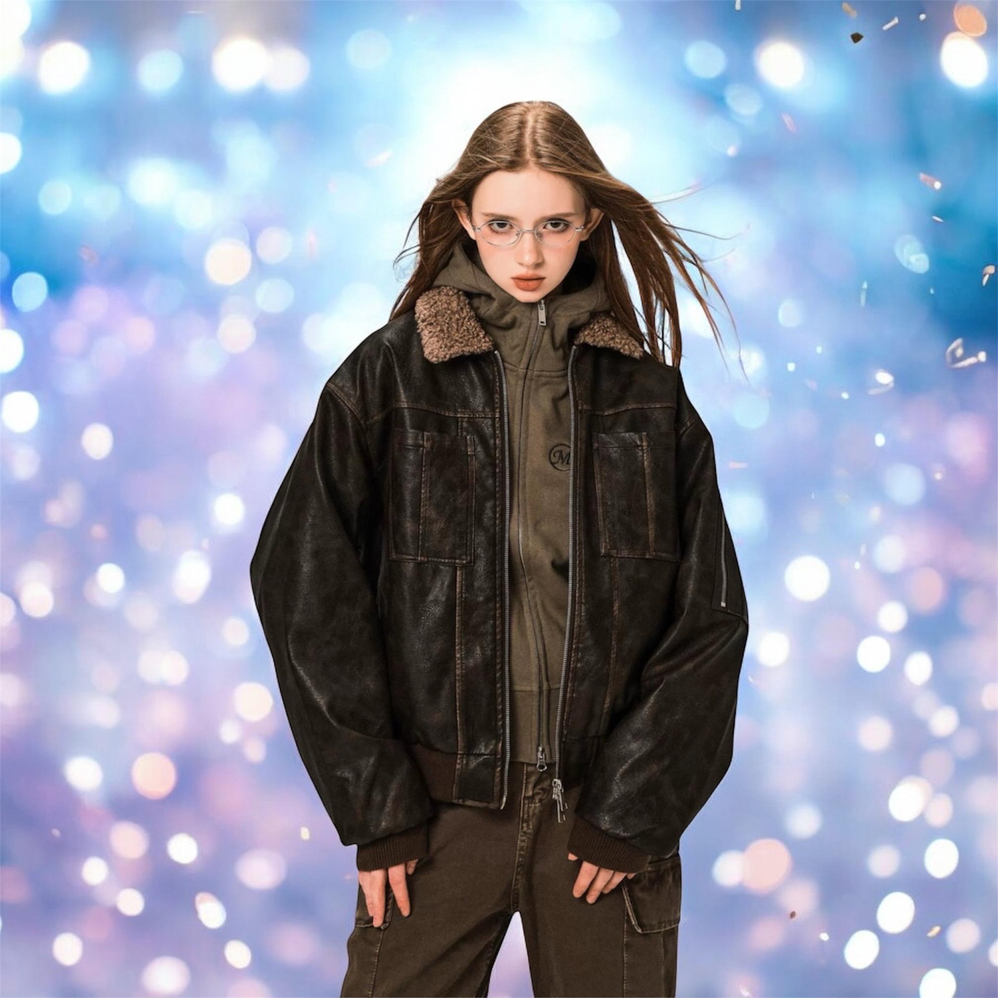 Giacca Lunga Invernale Donna In Pile Di Shearling Oversize - Caldo Cappotto Con Cappuccio E Tasche, Colore Beige/Marrone