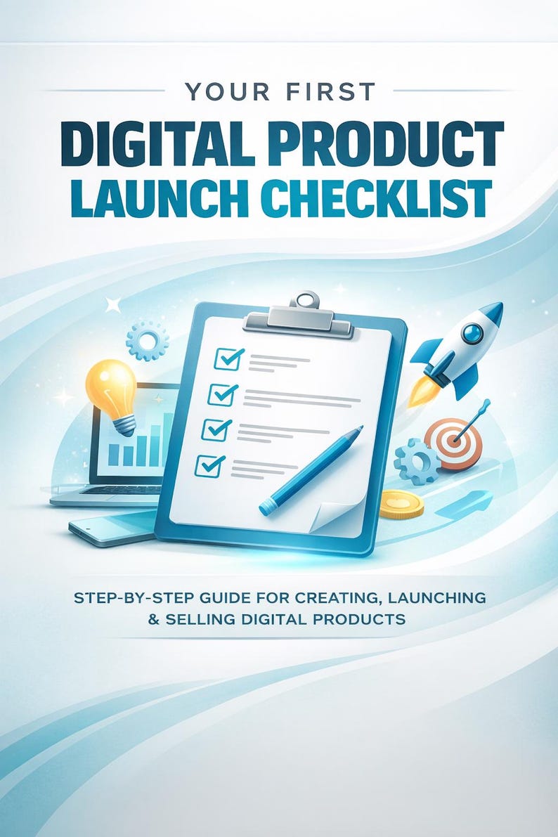 Digital Product Launch Checklist | Beginner's Guide (ebook) - Etsy
