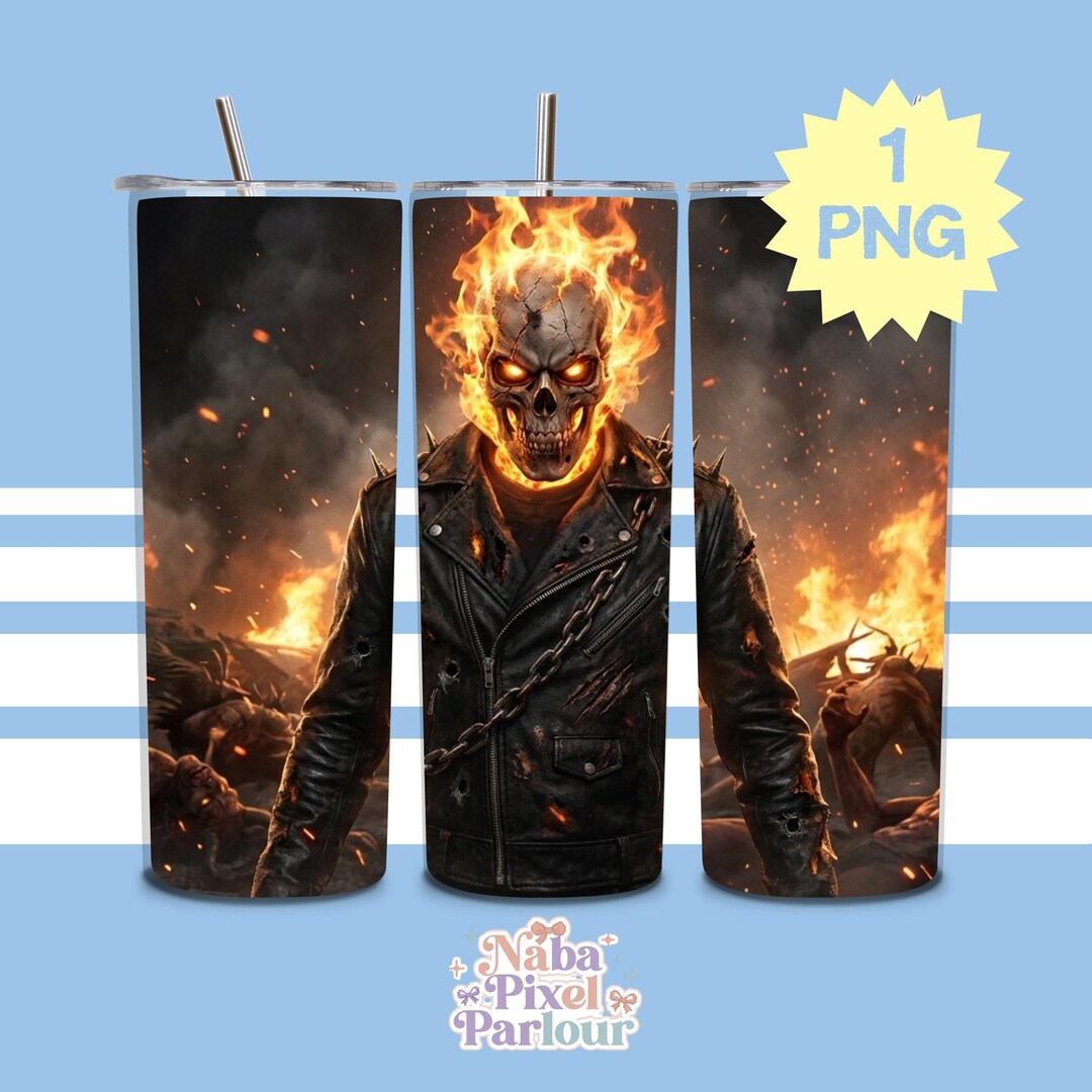 Ghost Rider 20oz Tumbler Cup, Ghost Rider Fan, Danny Ketch, Marvel ...