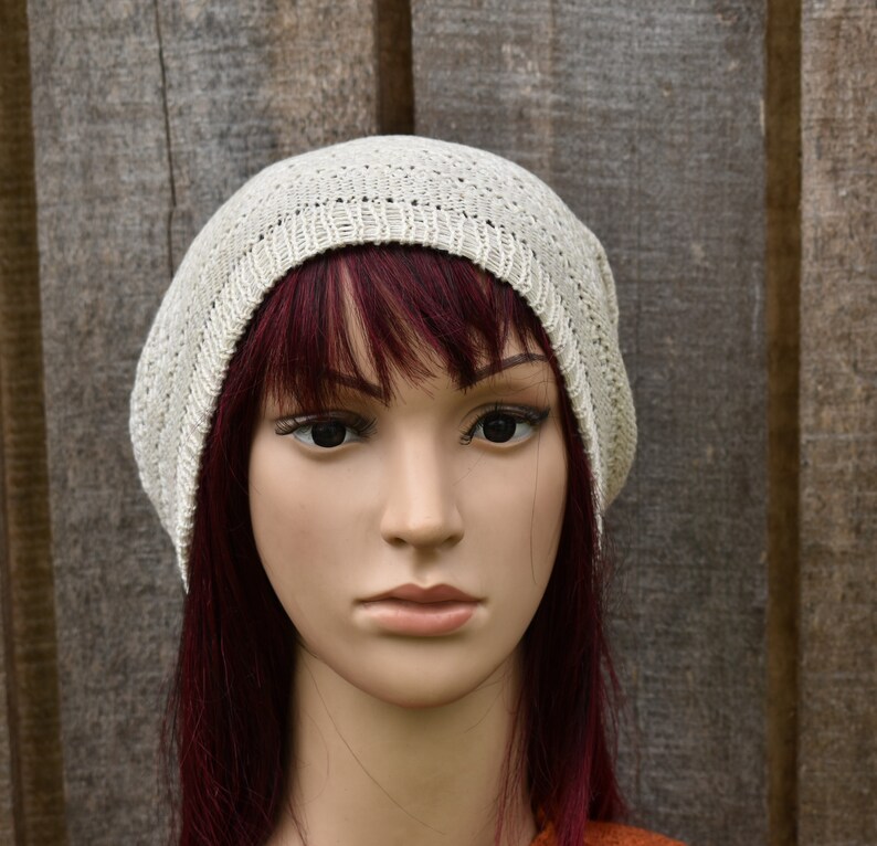 Knitted cotton summer beanie, cotton hat knit cap image 10