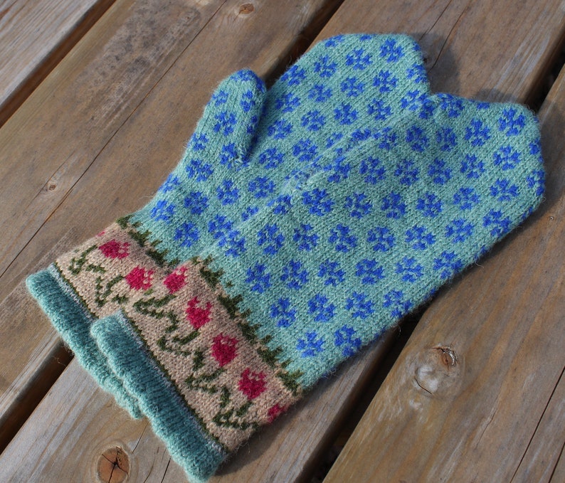 mitaines tricotées en laine chaude, mitaines lettones tricotées, mitaines tricotées sans doublure, chauffe-mains nordiques, gants d'hiver jacquard, mitaines taille M image 5