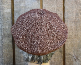 Béret classique en coton tricoté, bonnet coloré pour femme, bonnet fait main, béret printanier