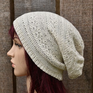 Knitted cotton summer beanie, cotton hat knit cap image 1