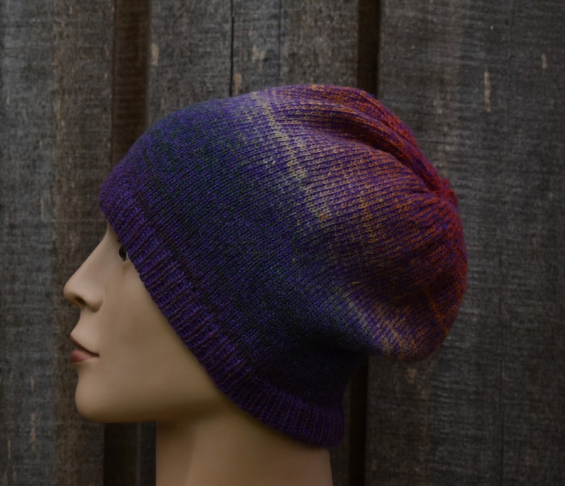 Knitted wool colorful unisex warm winter hat, handmade Scandinavian hat, lined beanie, Latvian hat colorful 5