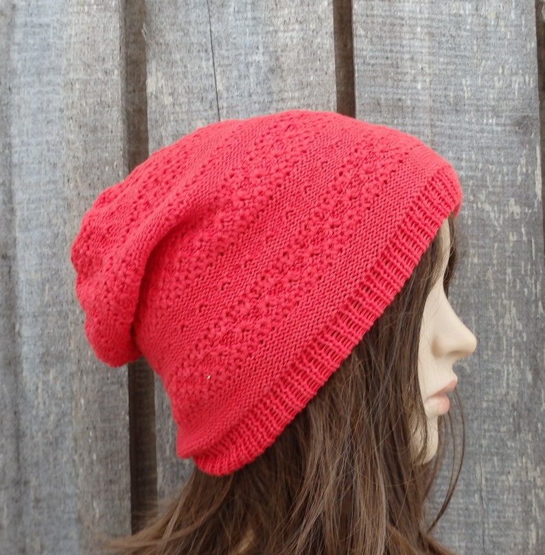 Knitted cotton summer beanie, cotton hat knit cap image 6