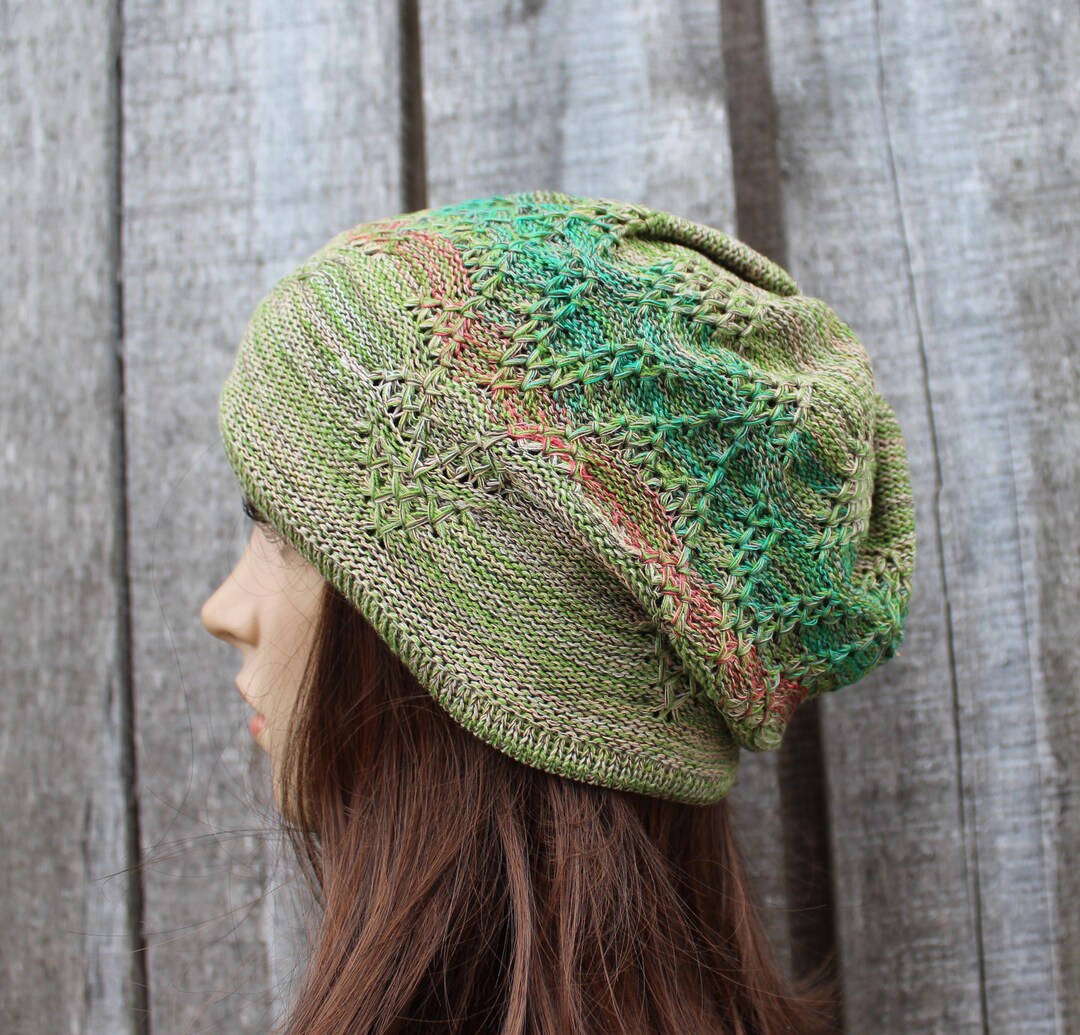 Spring Beanie Knitted Cotton Spring Colorful Beanie - Etsy UK