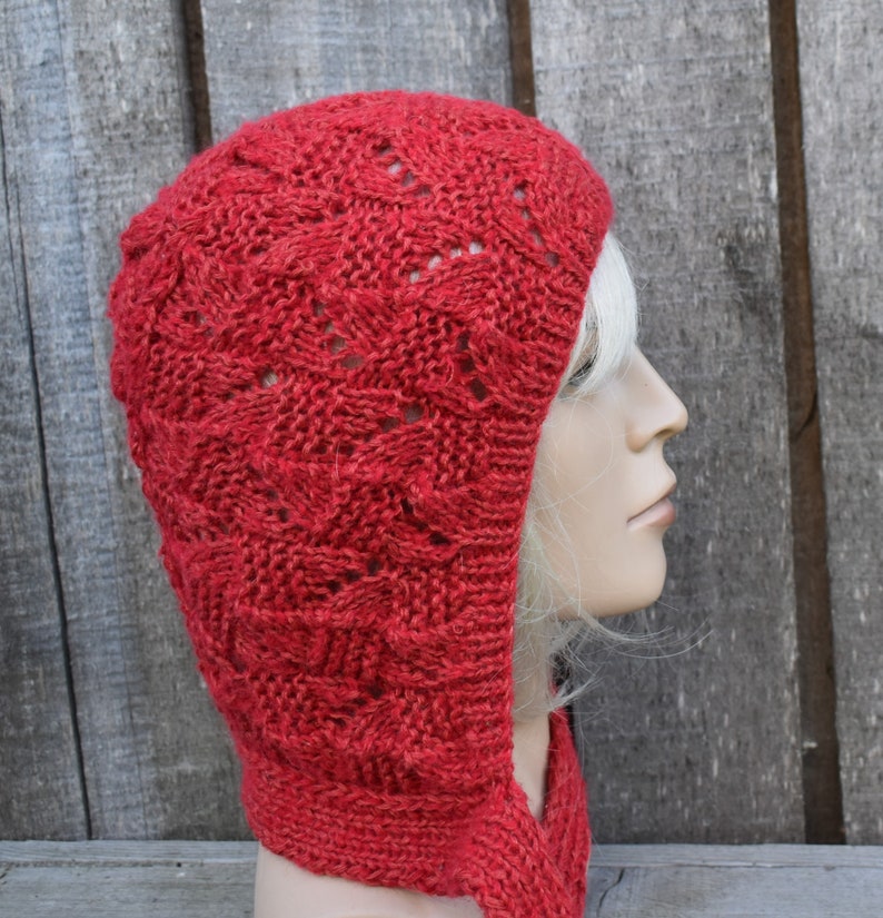 Bonnet tricoté en laine mérinos, bonnet d'hiver unisexe tricoté à la main, casque moderne à tricoter, le cadeau pour les fashionistas image 10