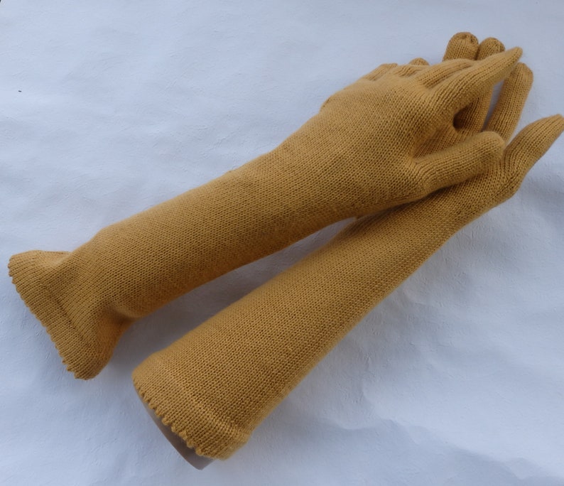 gants en laine tricotés, gants à doigts, gants longs en tricot avec les doigts, gants complets en tricot, gants de mariage, manchettes blanches en tricot, mitaines image 10